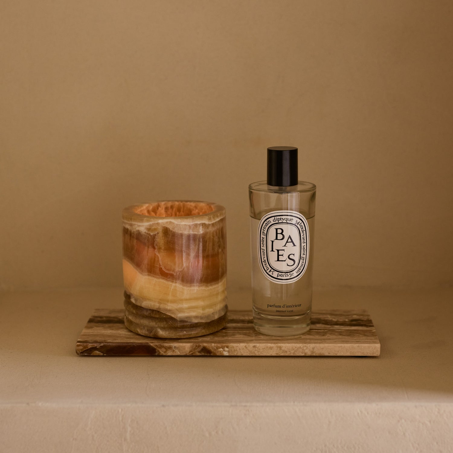 Windlicht Sandal onyx S Ø8x10cm