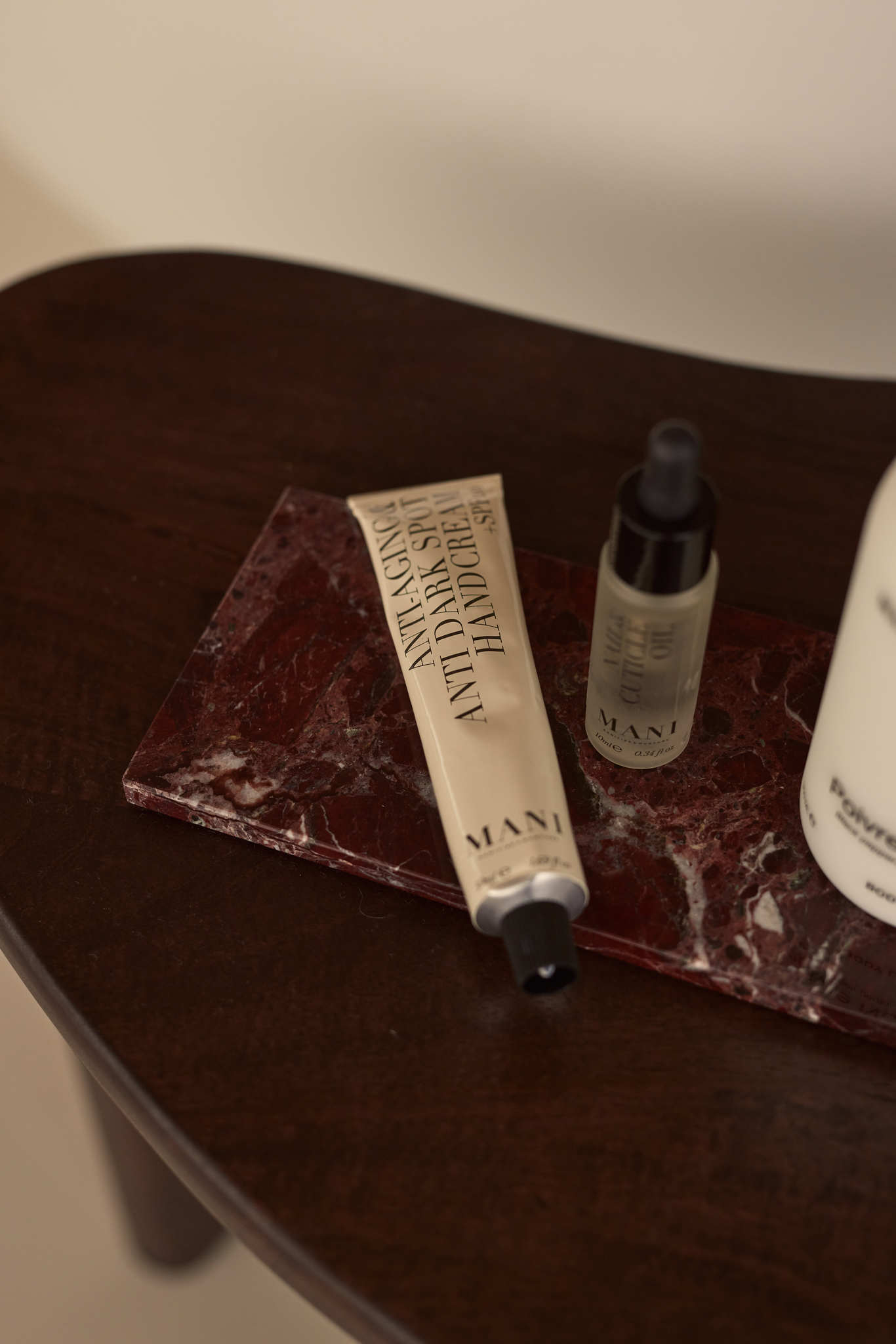 Marmer dienblad rechthoek S rood