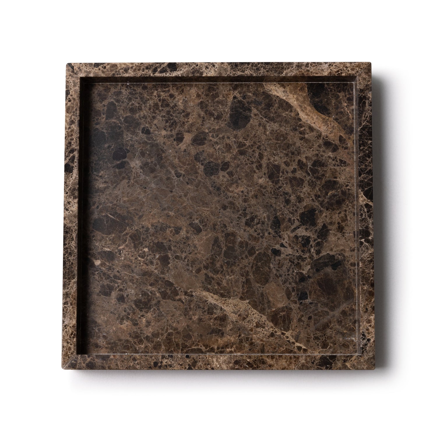 Marmer dienblad tray bruin