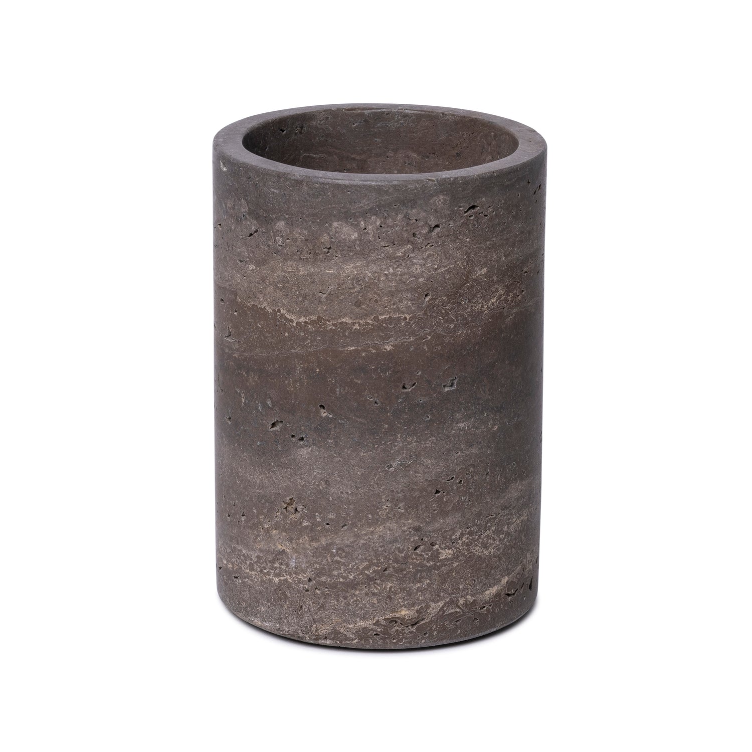 Marble vase/wine cooler brown 18x12cm