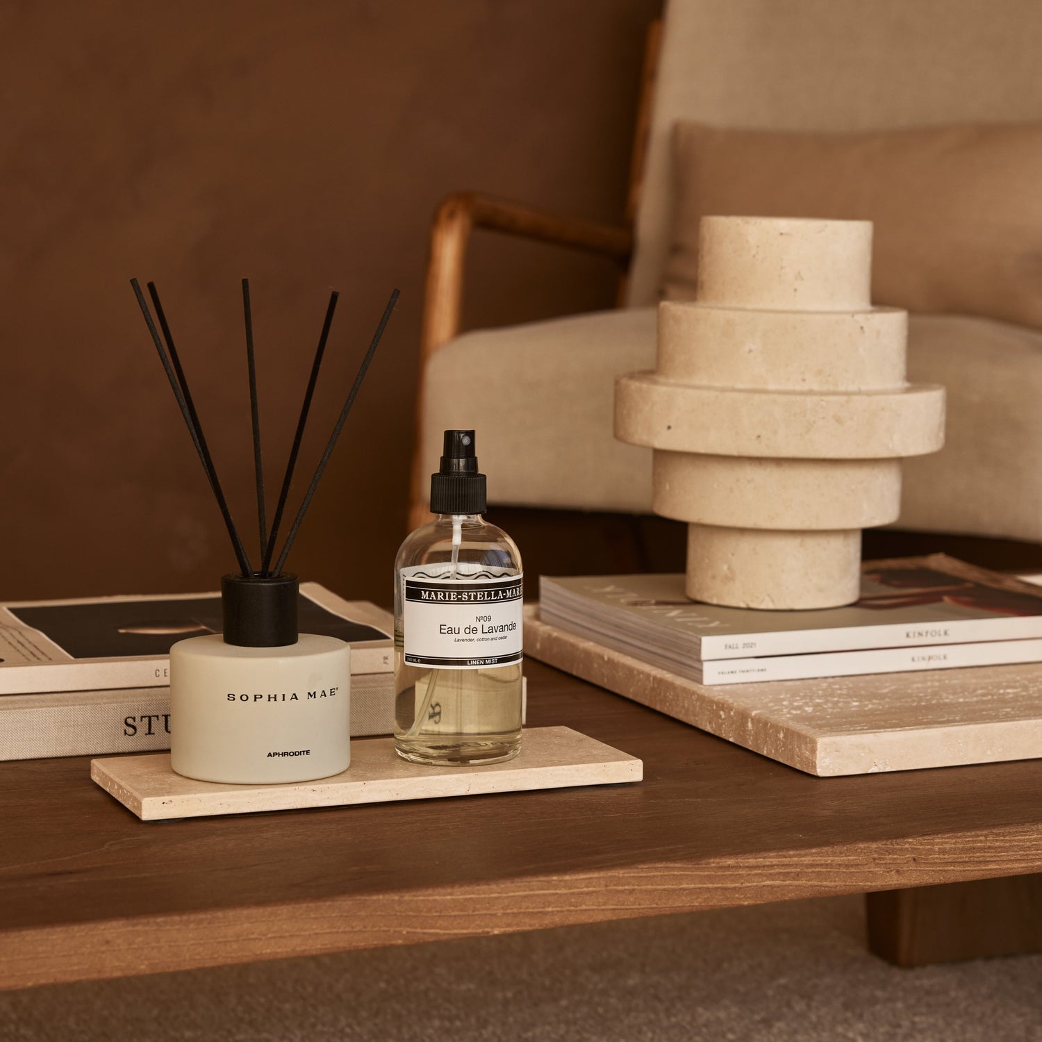 Travertine accessoires MOOISA