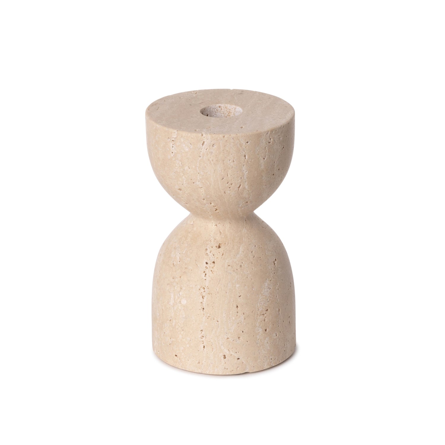 Kerzenhalter im Travertin-Design Ø8x14cm