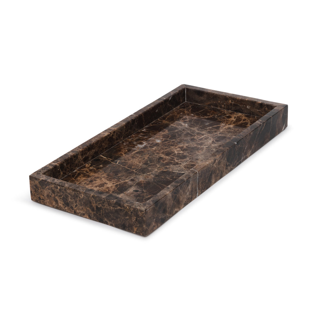 Marmer dienblad tray bruin