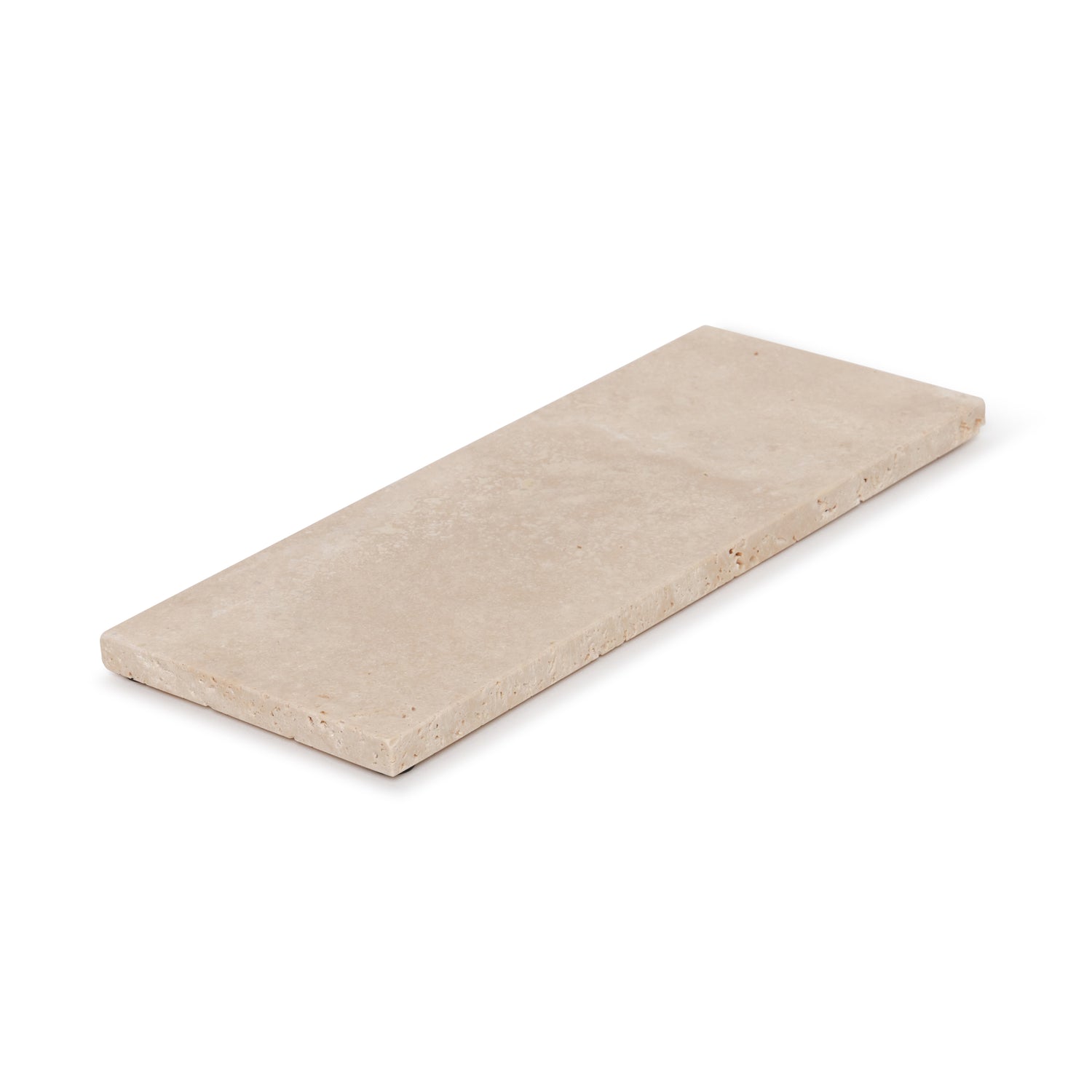 Travertine dienblad rechthoek S 10x25cm (OUTLET)
