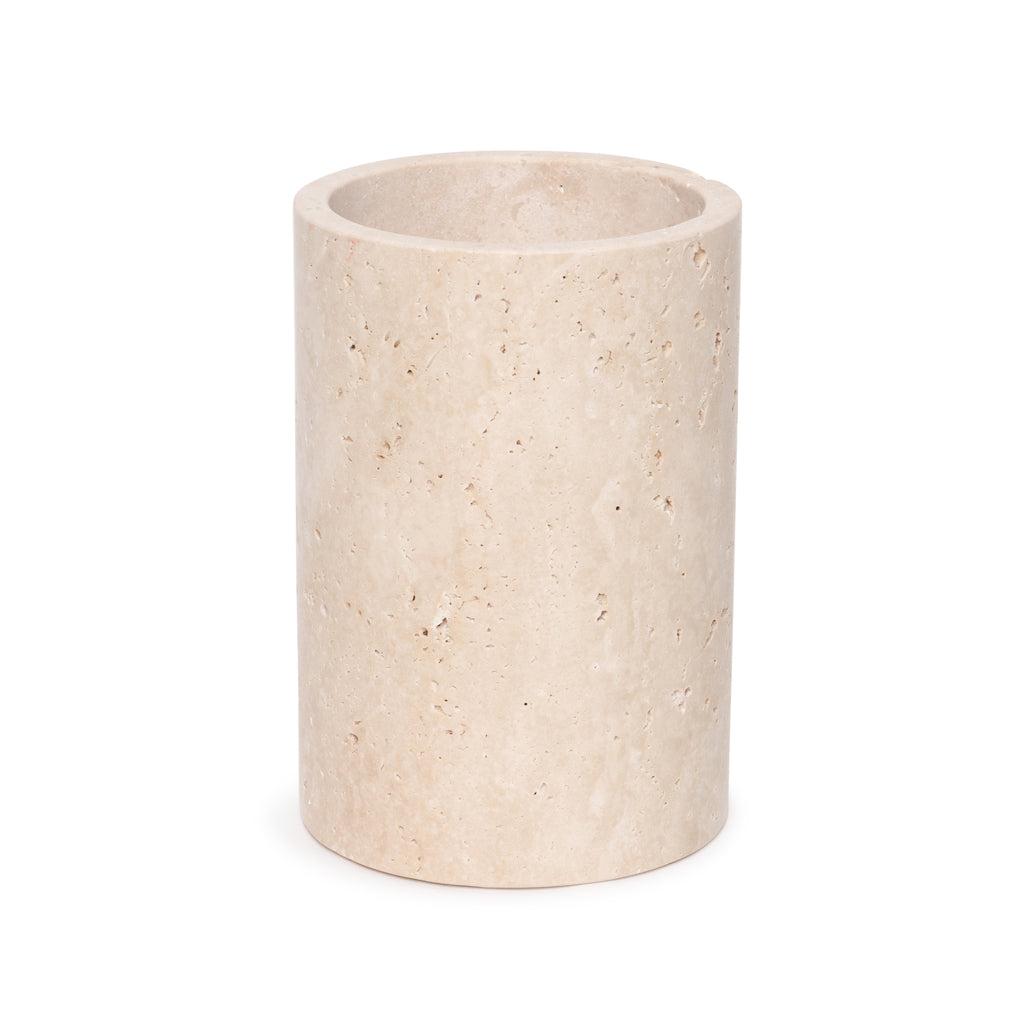 Vase/Weinkühler aus Travertin Ø12x18cm