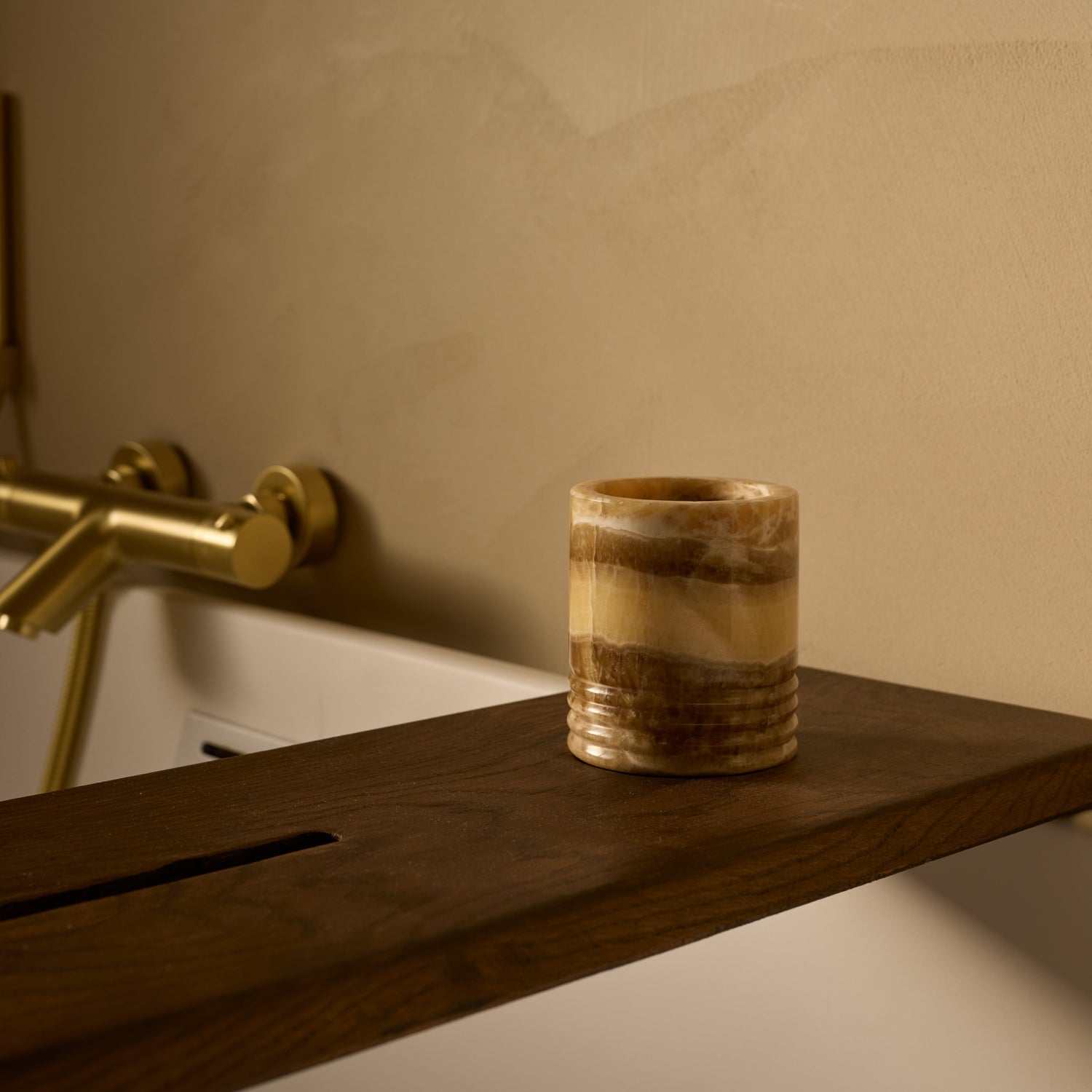 Windlicht Sandal onyx S Ø8x10cm