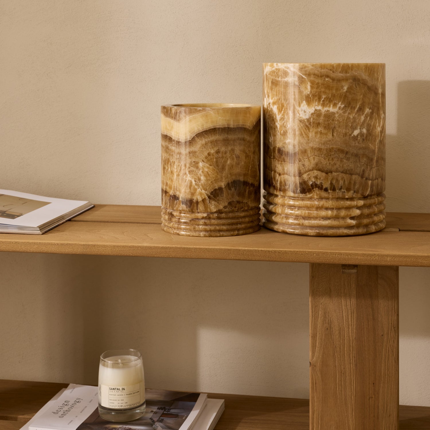 Windlicht Sandal onyx XXL Ø21x28cm