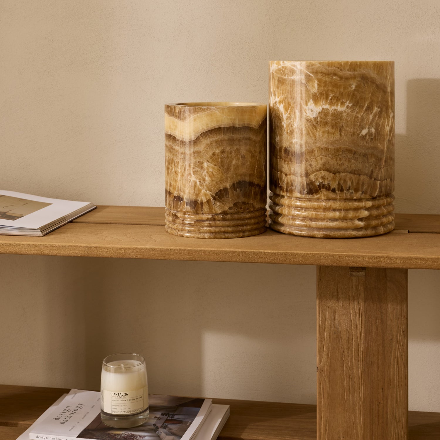 Windlicht Sandal onyx XL Ø17x21cm