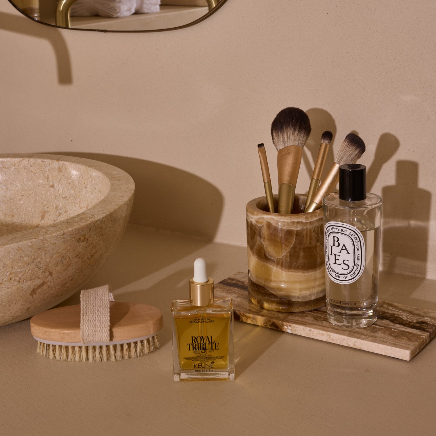 Windlicht Sandal onyx S Ø8x10cm