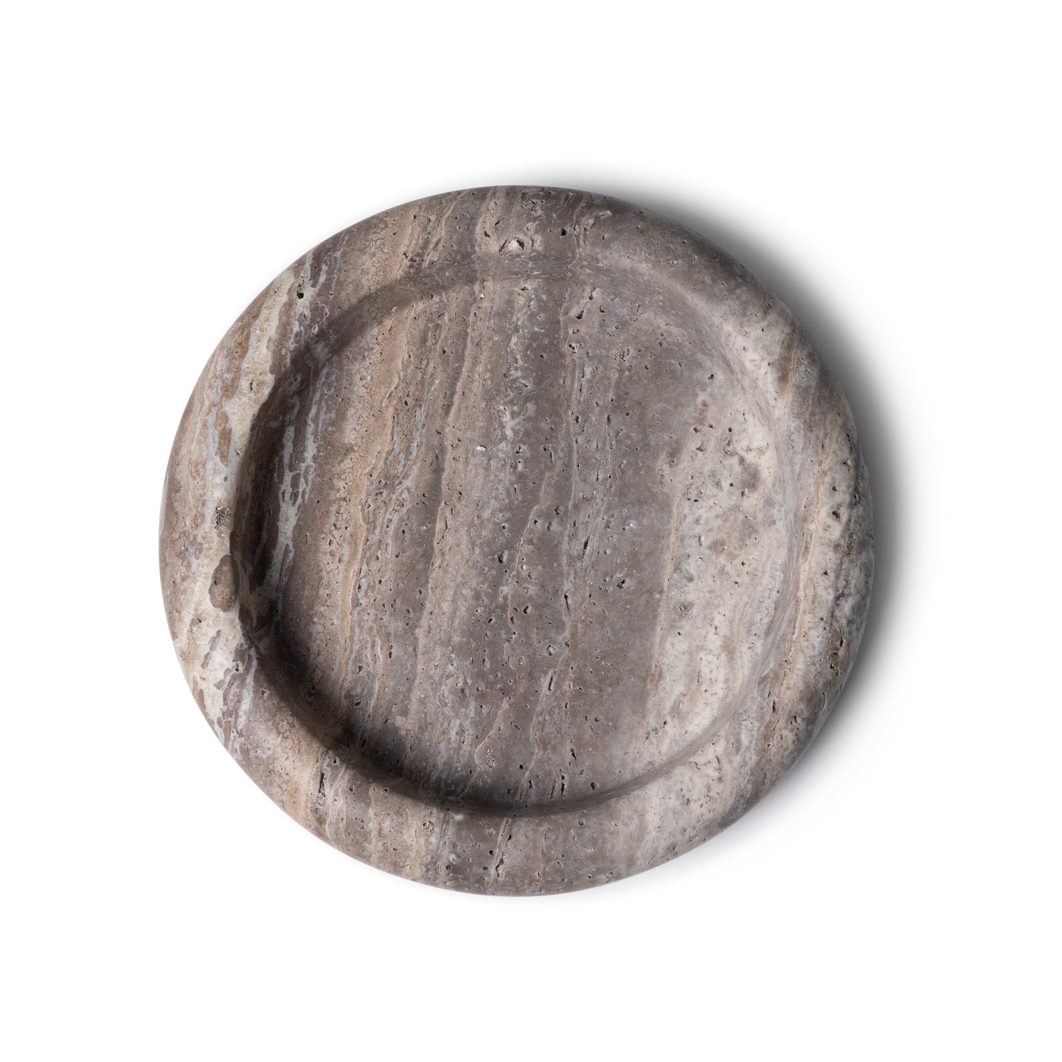 Titanium travertine turban bowl 40cm