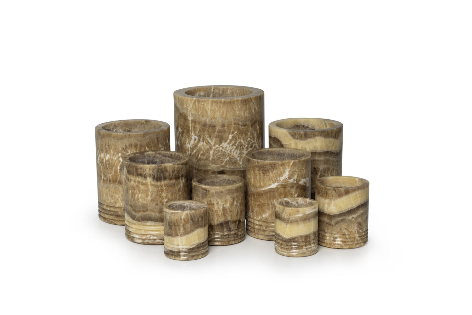 Windlicht Sandal onyx M Ø11x13cm